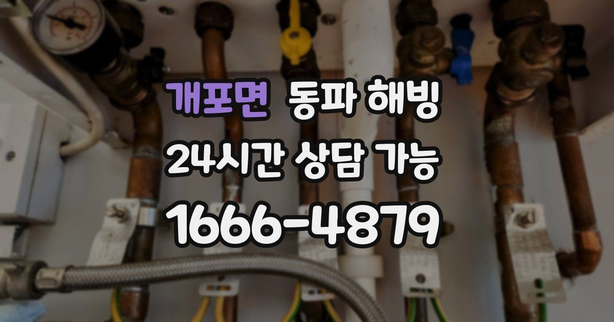 개포면 동파 해빙