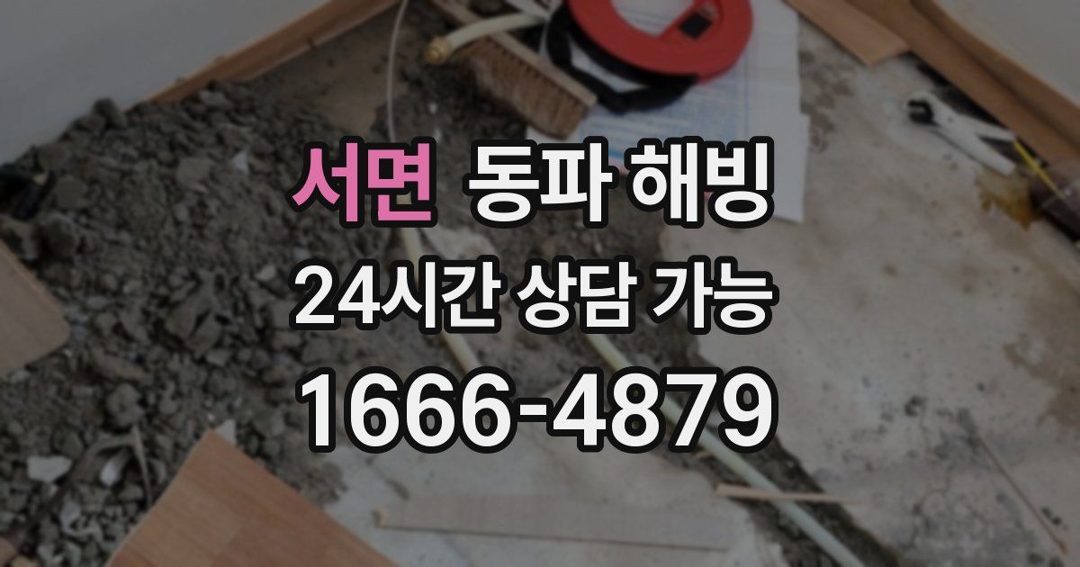 서면 동파 해빙