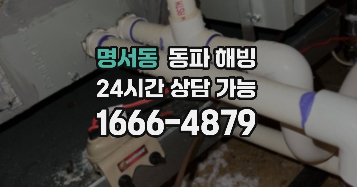 명서동 동파 해빙