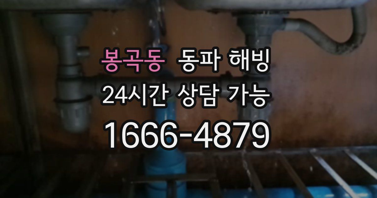 봉곡동 동파 해빙