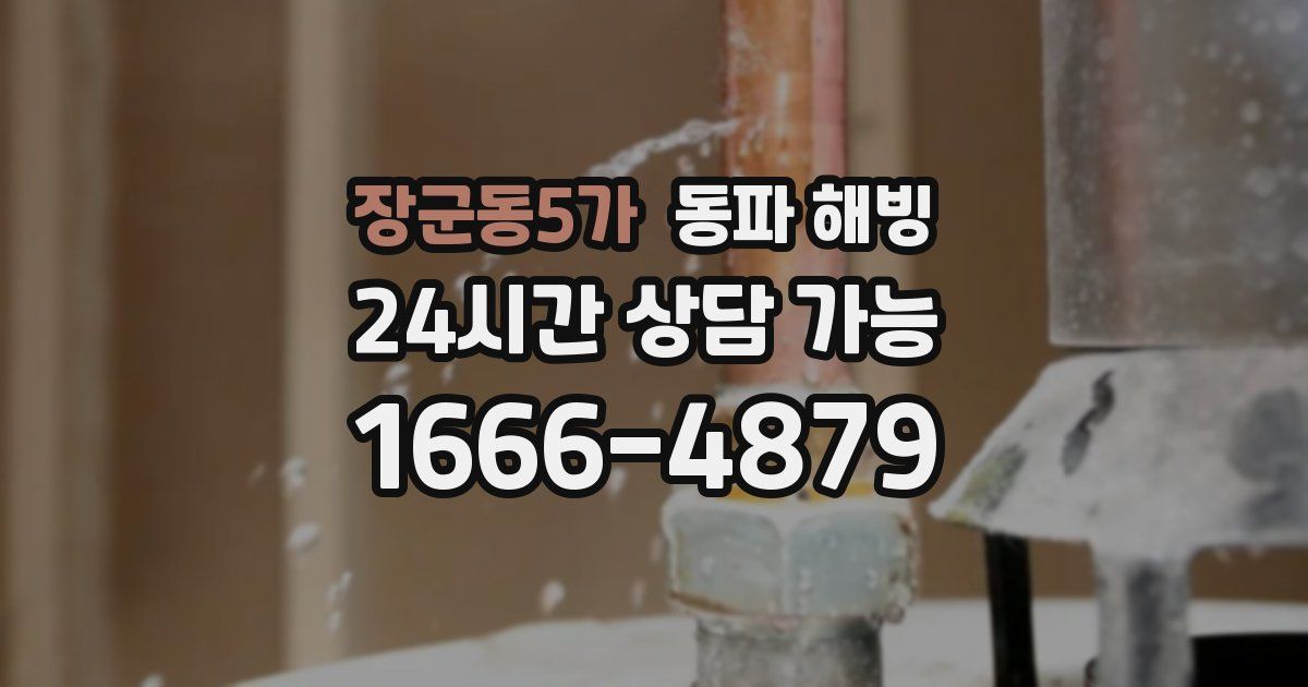 장군동5가 동파 해빙