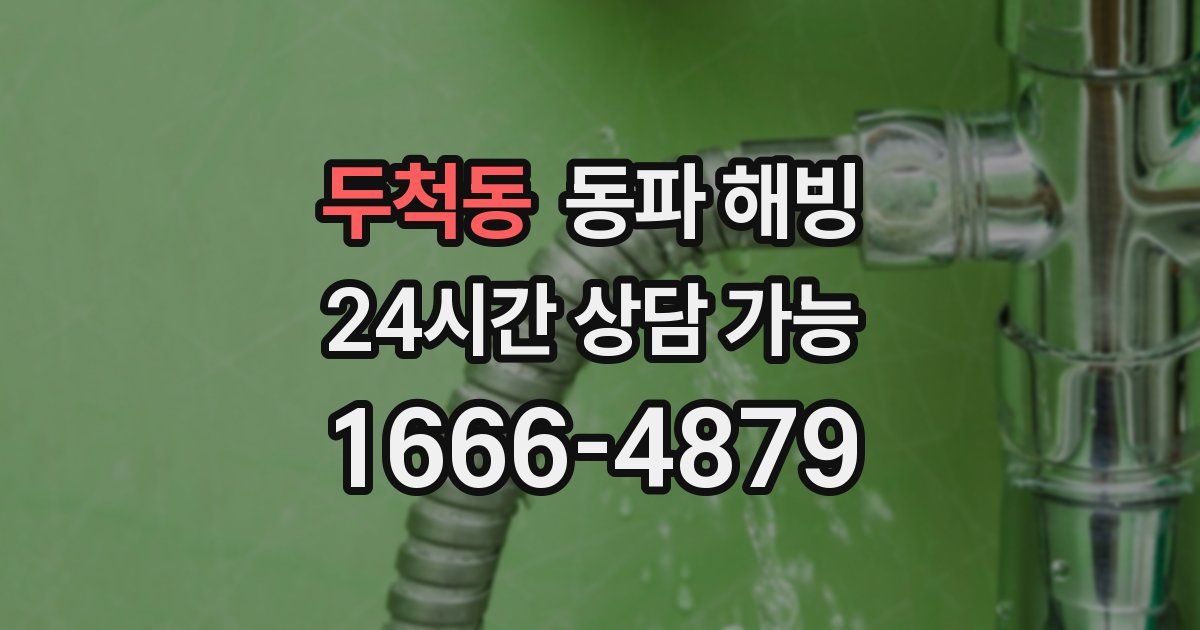 두척동 동파 해빙