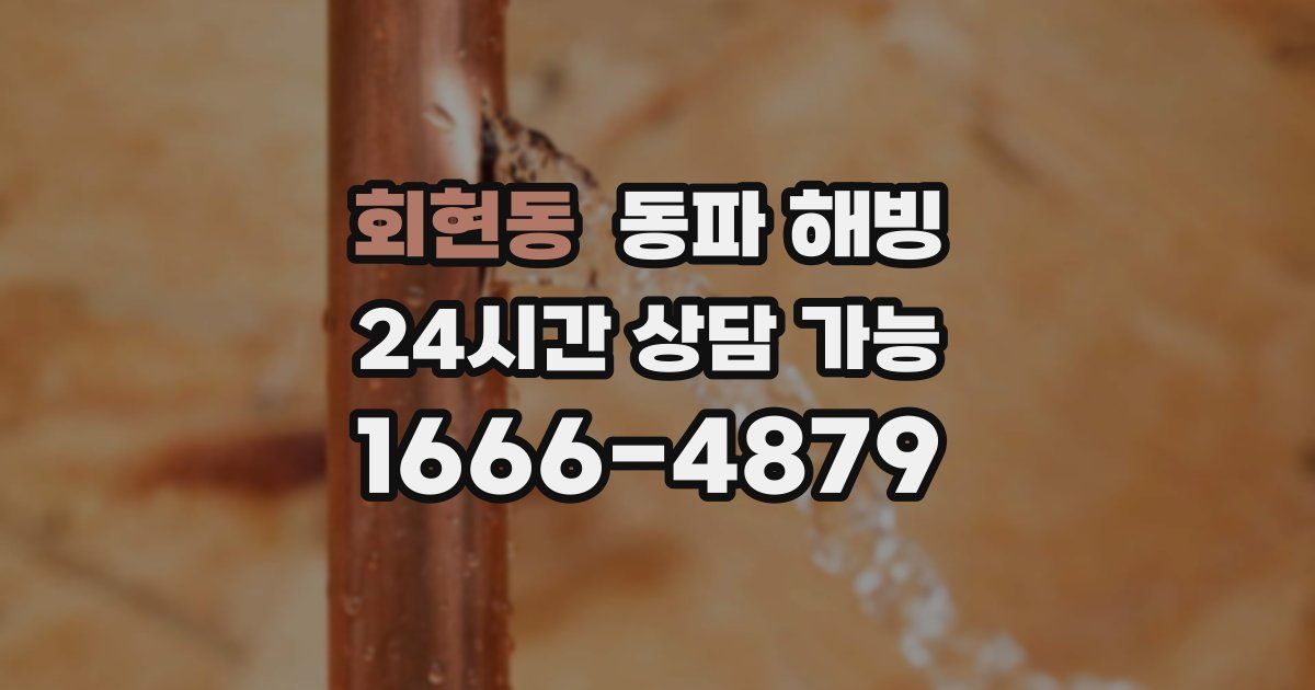 회현동 동파 해빙