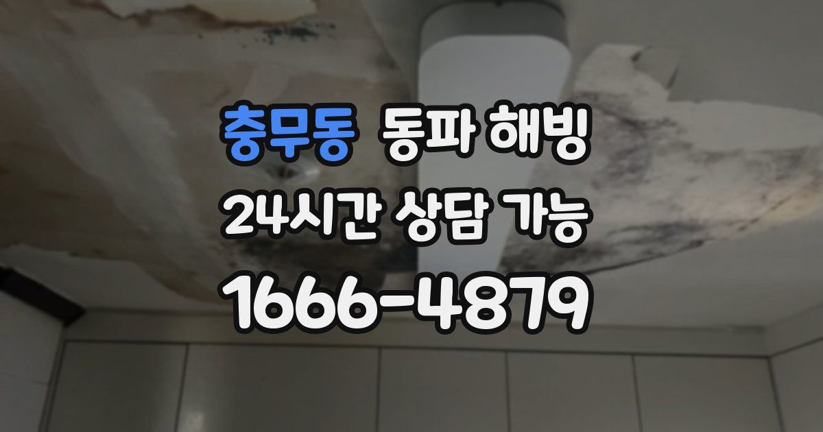 충무동 동파 해빙