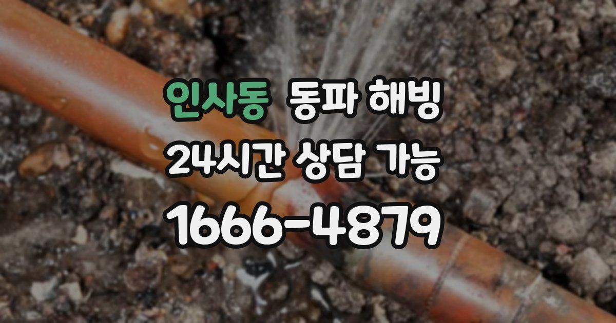 인사동 동파 해빙