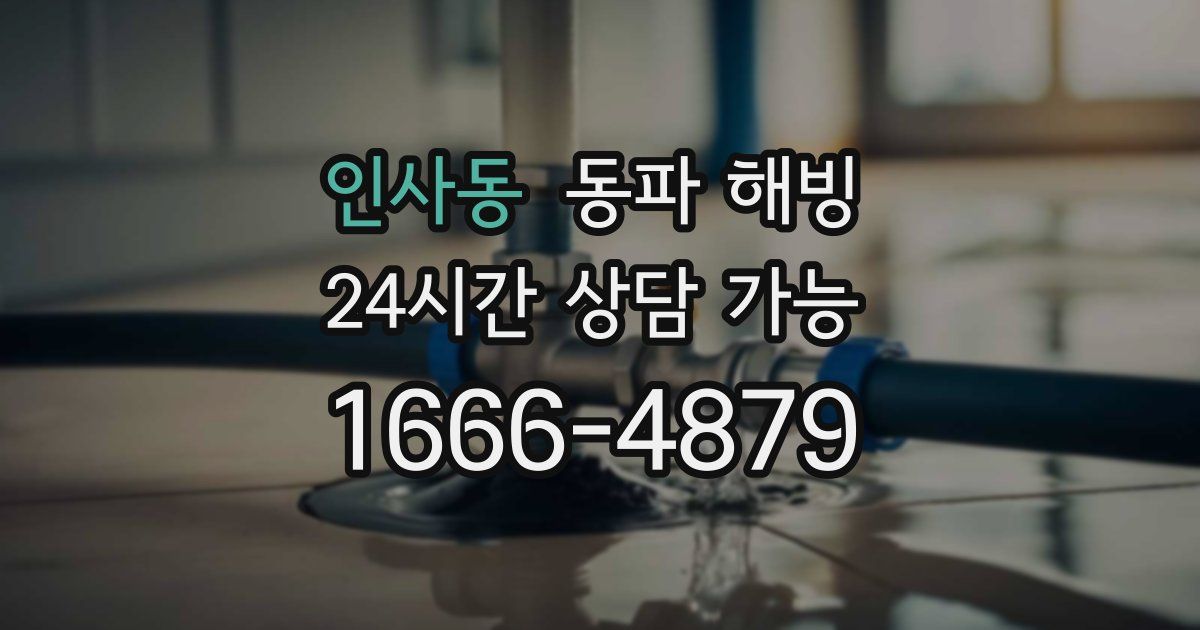 인사동 동파 해빙