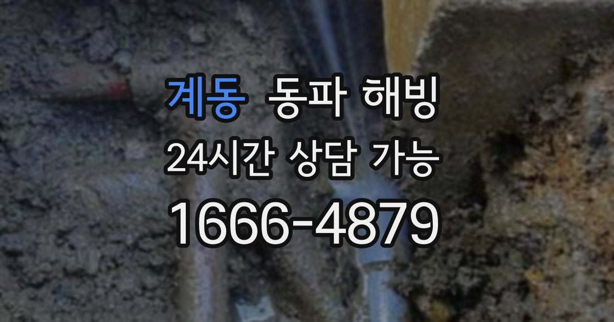 계동 동파 해빙