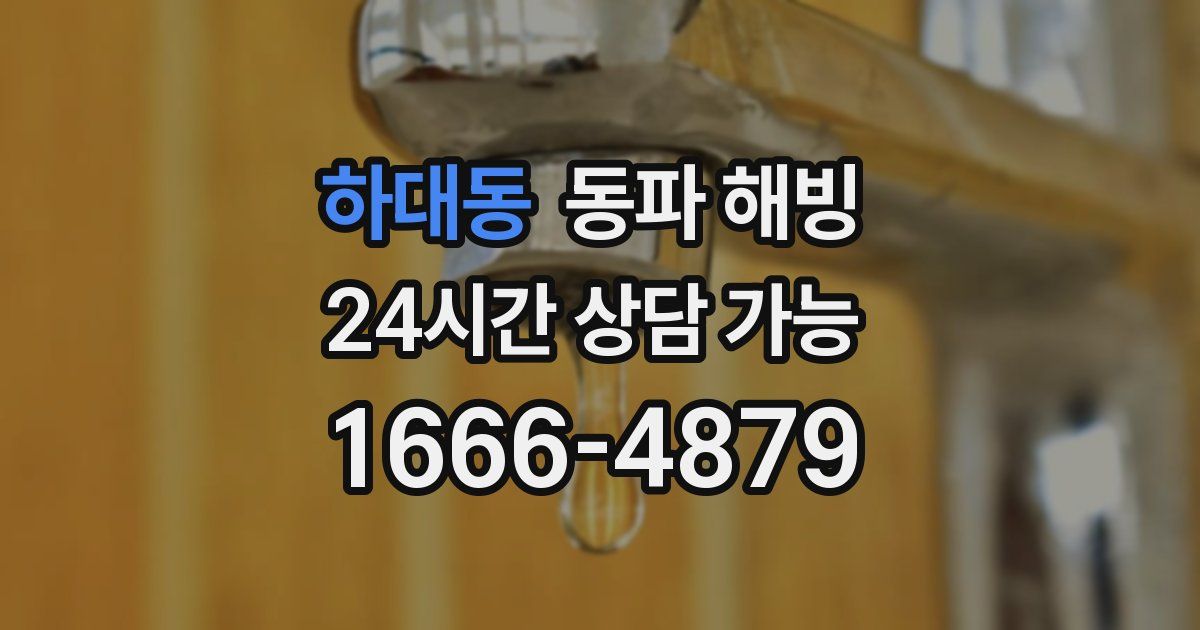 하대동 동파 해빙