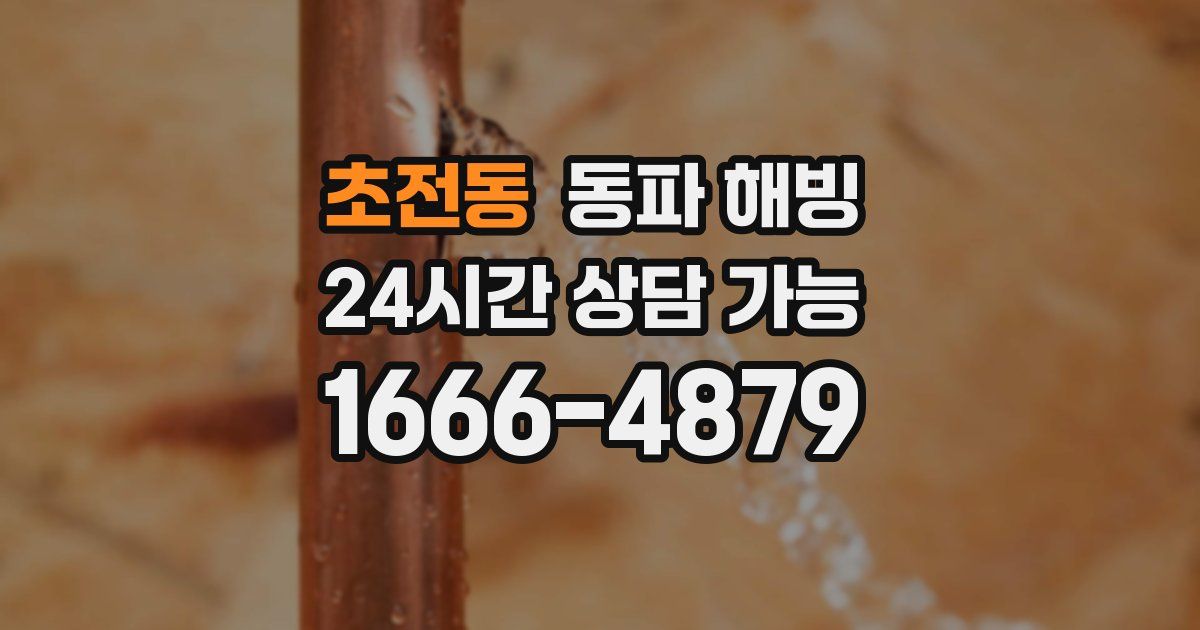 초전동 동파 해빙