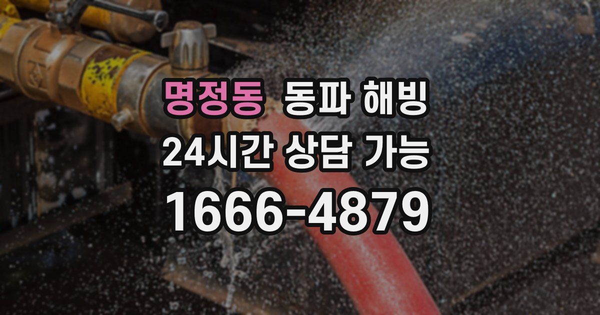 명정동 동파 해빙