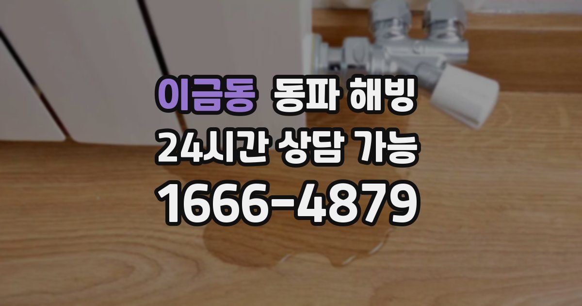 이금동 동파 해빙