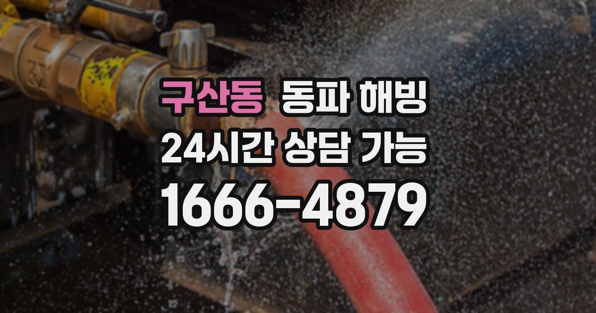 구산동 동파 해빙