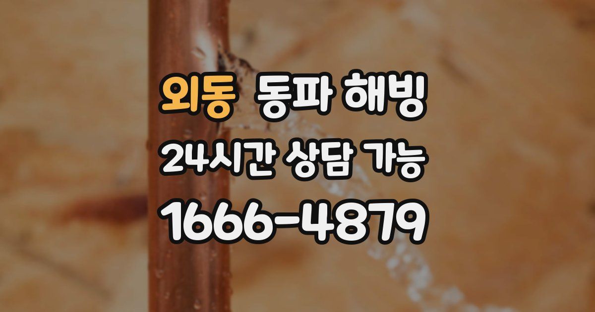 외동 동파 해빙