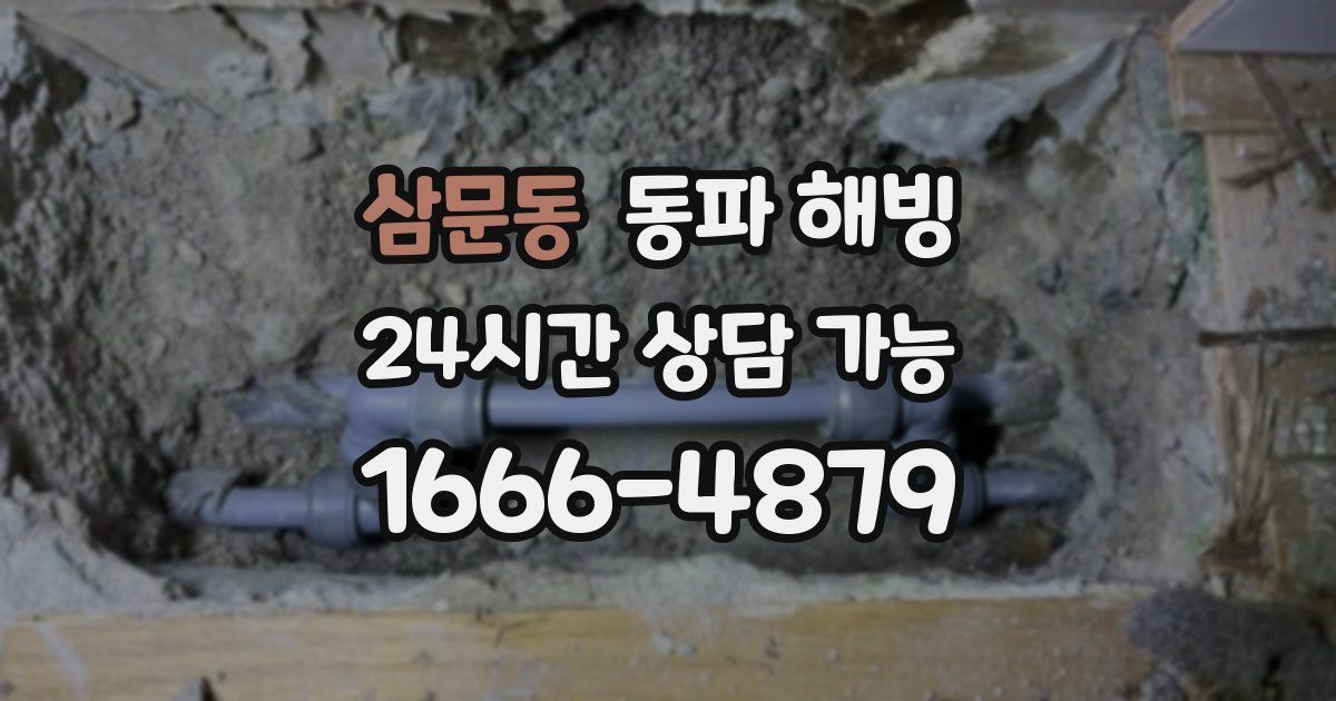 삼문동 동파 해빙