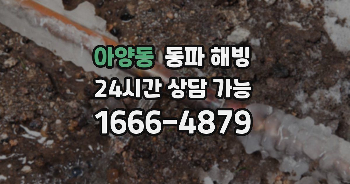 아양동 동파 해빙