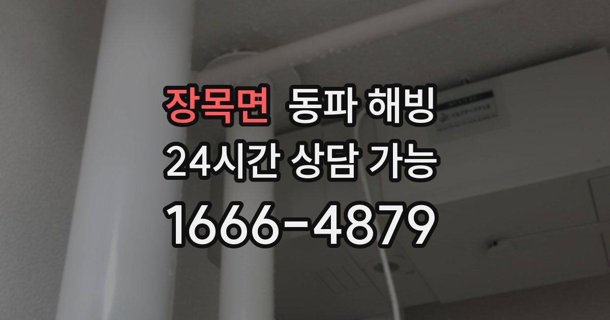 장목면 동파 해빙