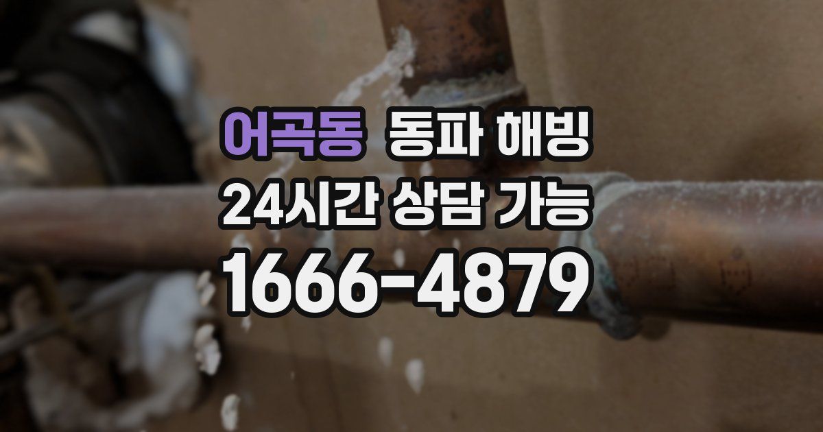 어곡동 동파 해빙