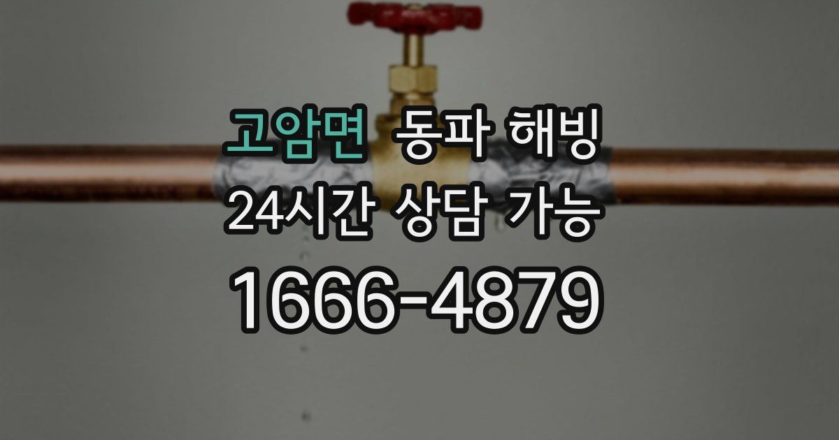 고암면 동파 해빙