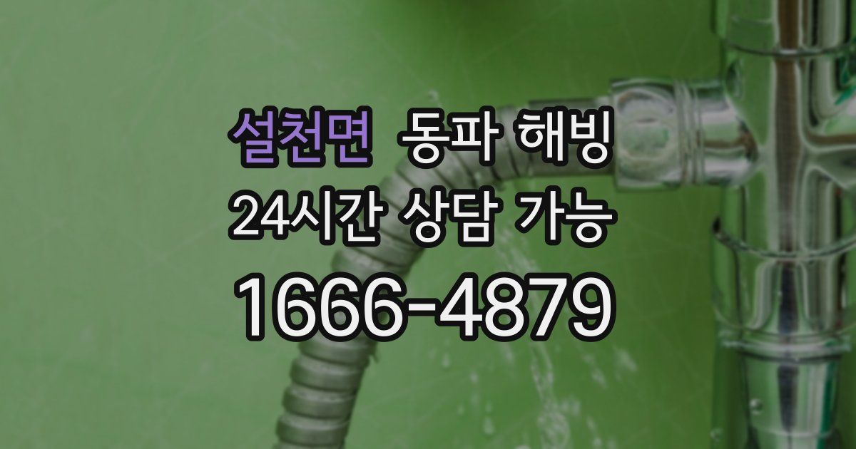 설천면 동파 해빙