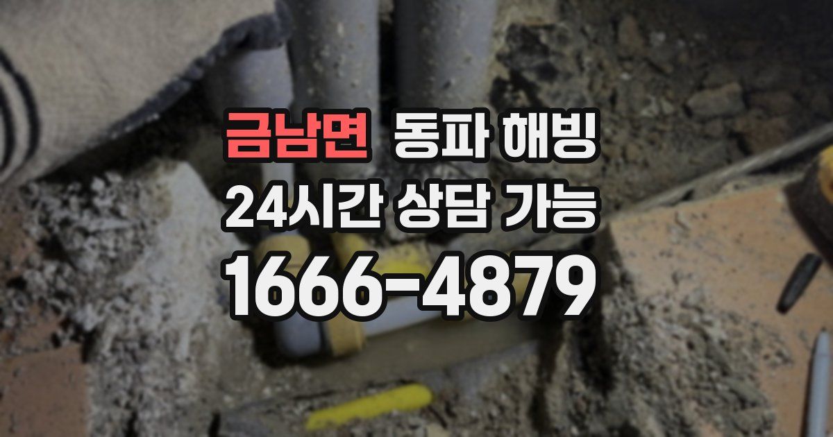 금남면 동파 해빙