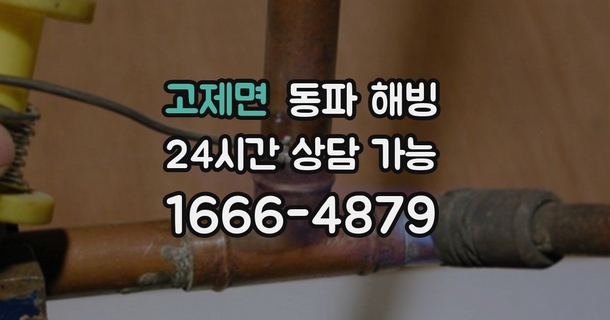 고제면 동파 해빙