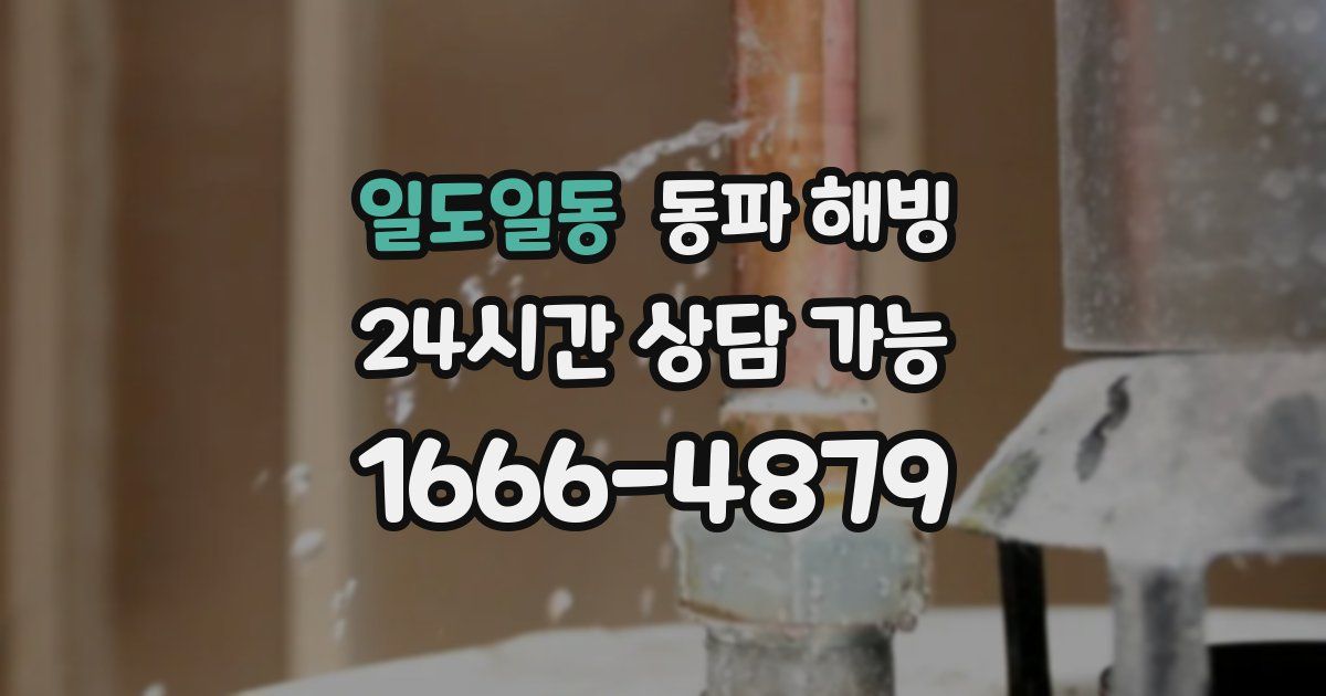 일도일동 동파 해빙