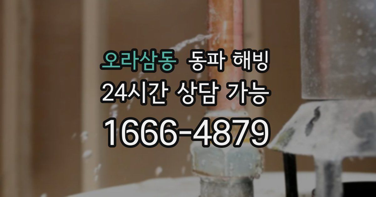 오라삼동 동파 해빙