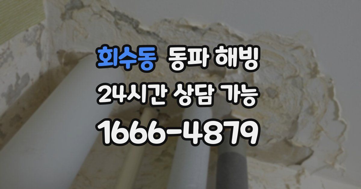 회수동 동파 해빙