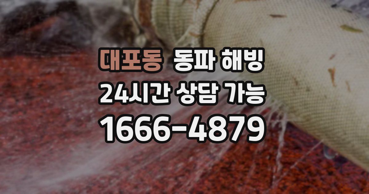 대포동 동파 해빙