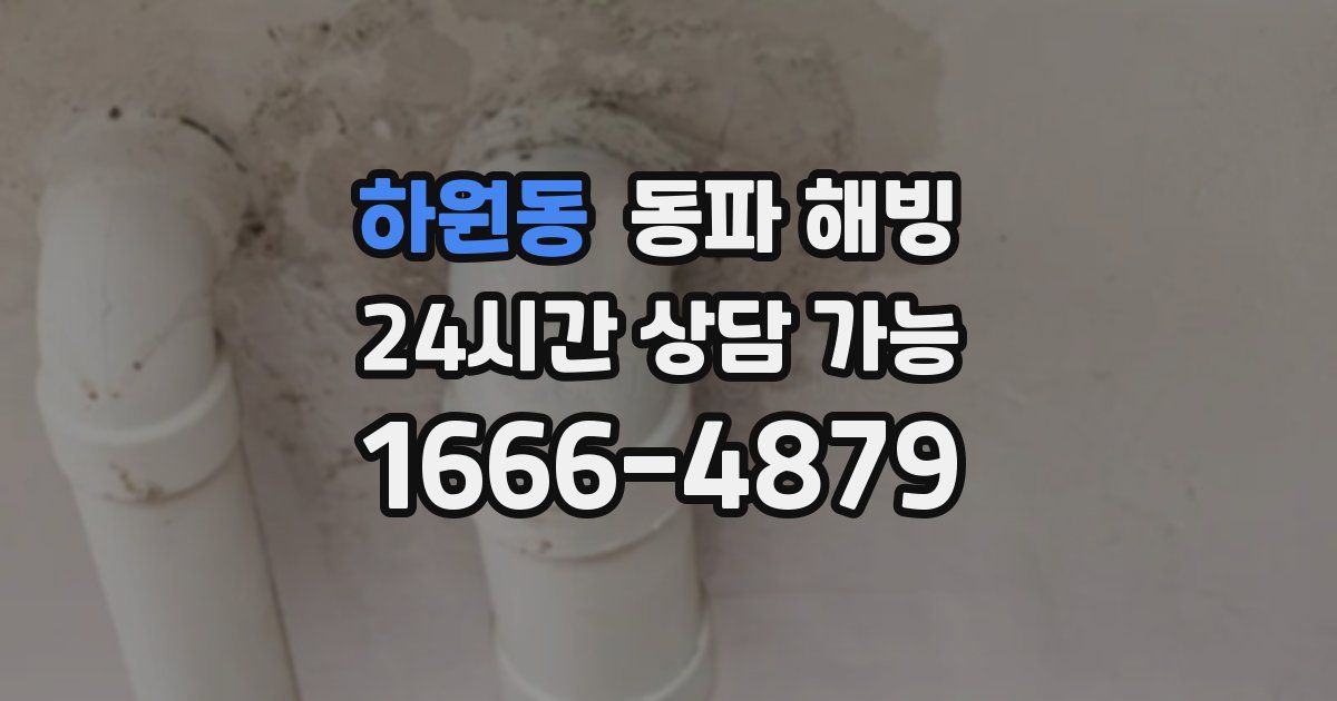 하원동 동파 해빙