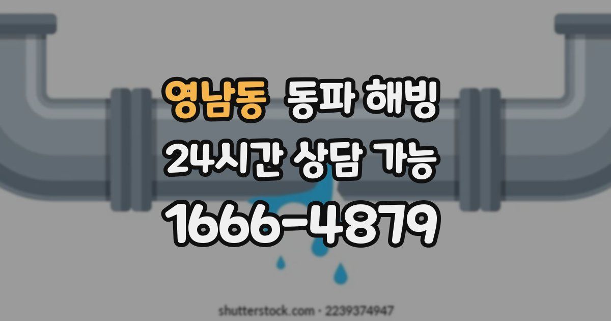 영남동 동파 해빙