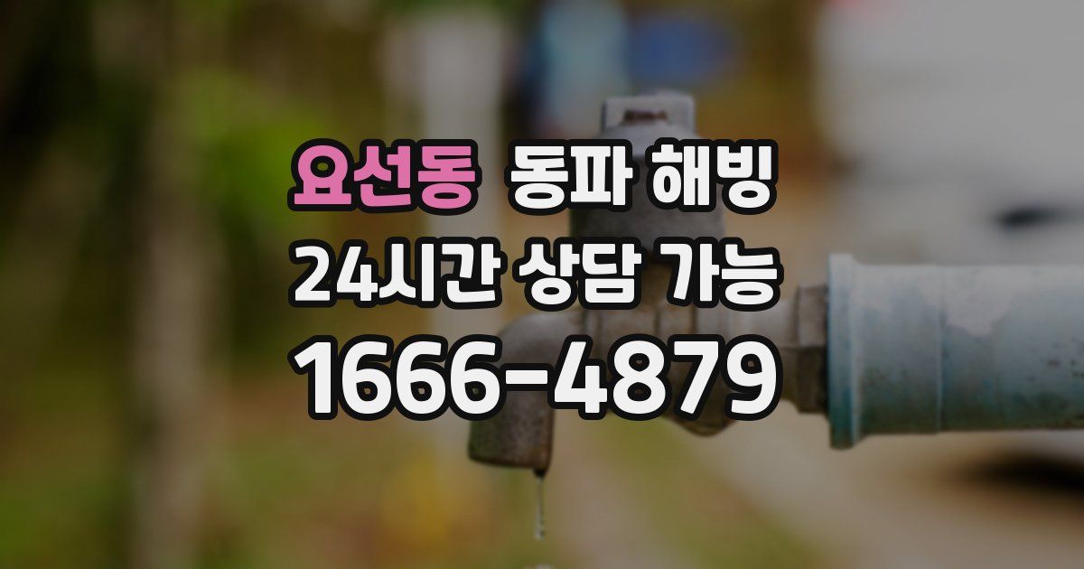 요선동 동파 해빙