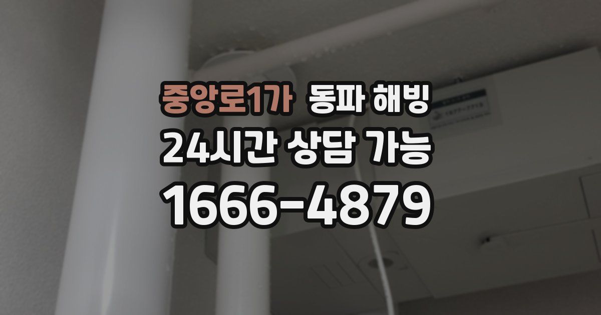 중앙로1가 동파 해빙