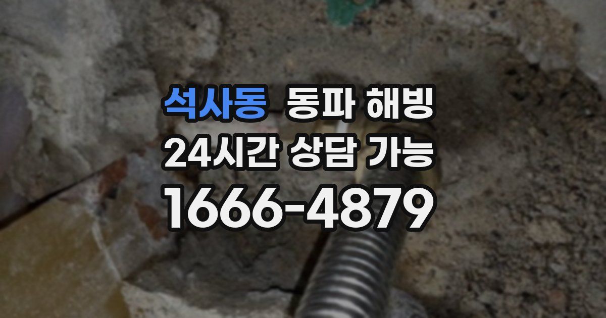 석사동 동파 해빙