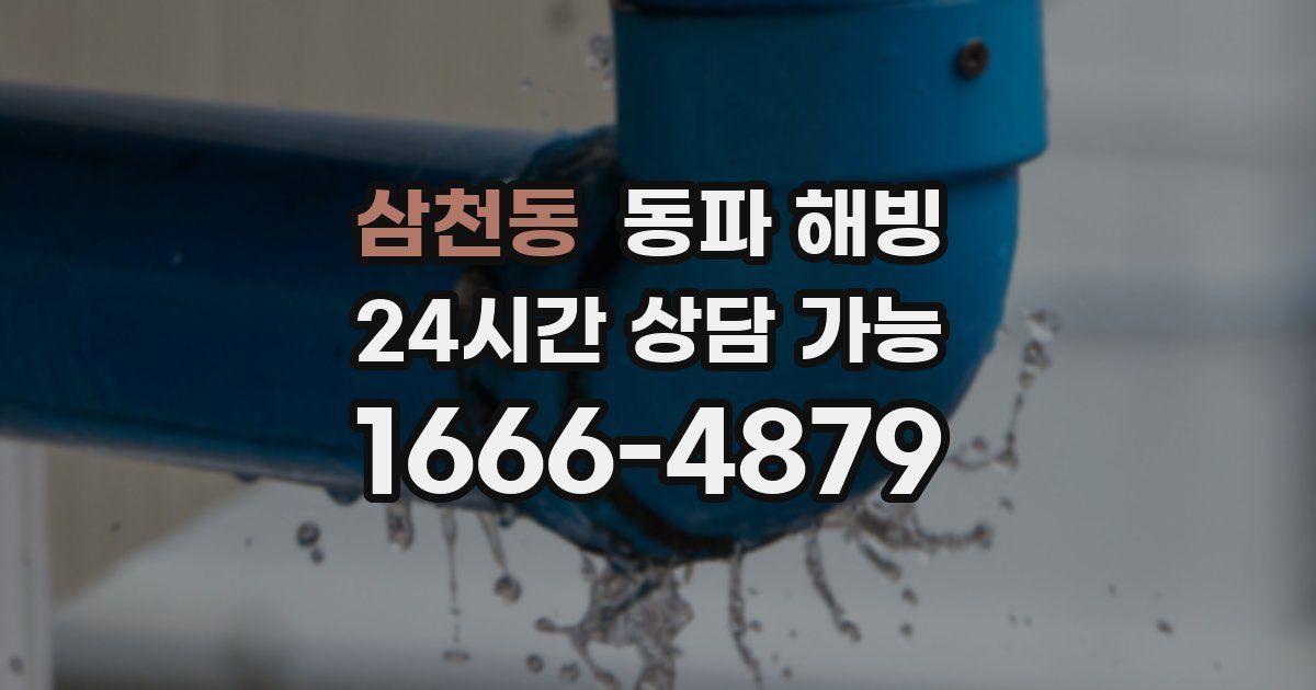 삼천동 동파 해빙