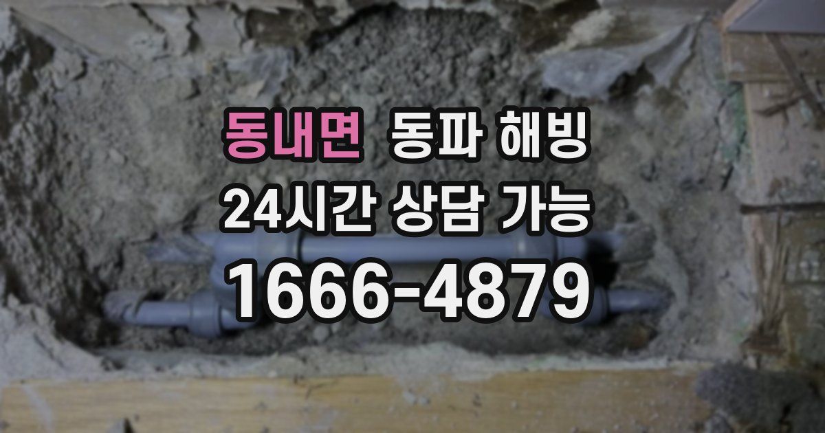 동내면 동파 해빙