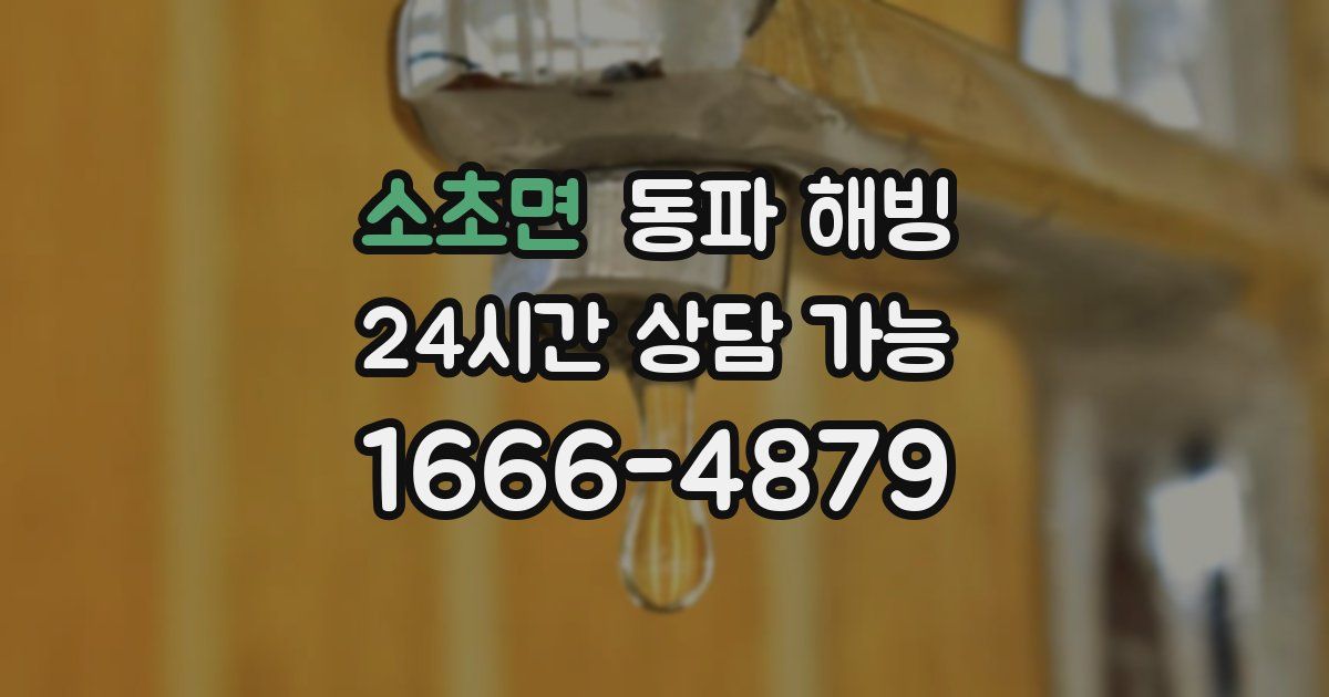 소초면 동파 해빙