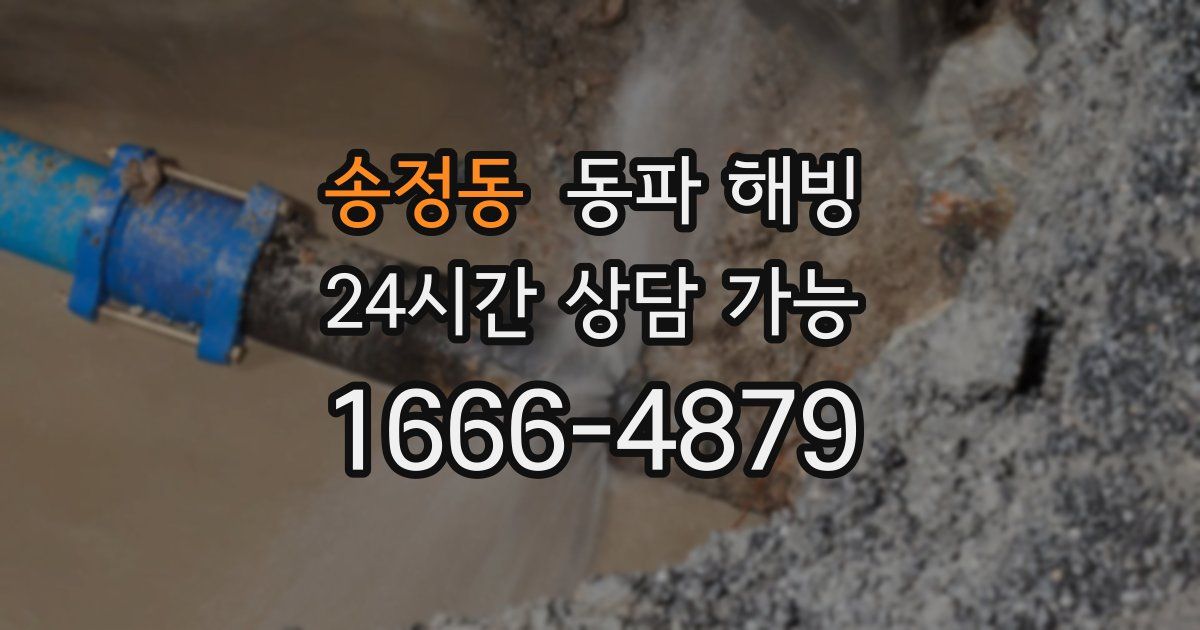 송정동 동파 해빙