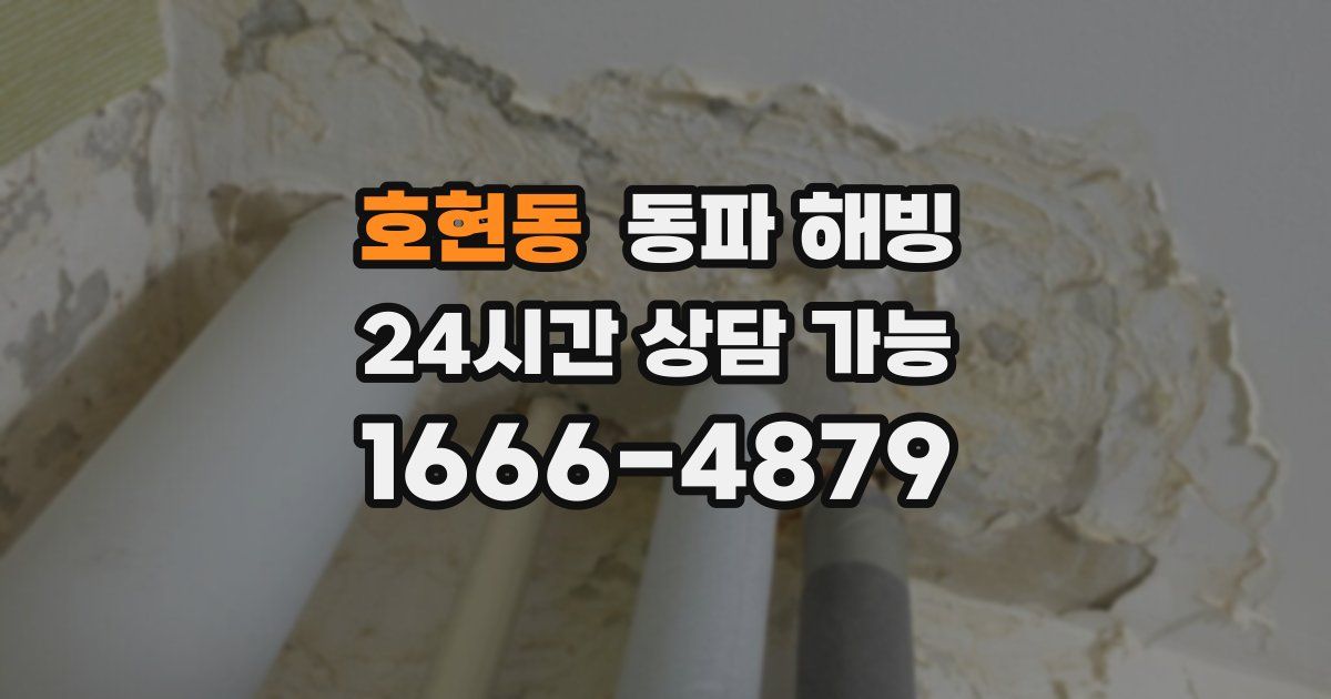 호현동 동파 해빙