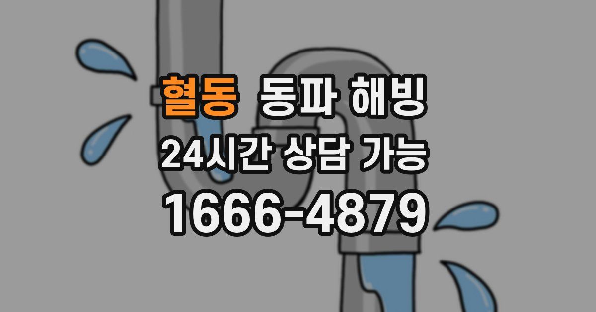 혈동 동파 해빙