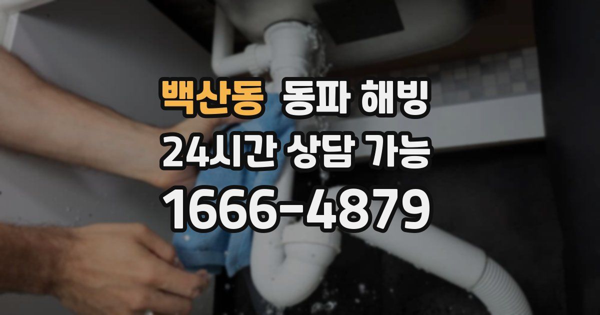 백산동 동파 해빙