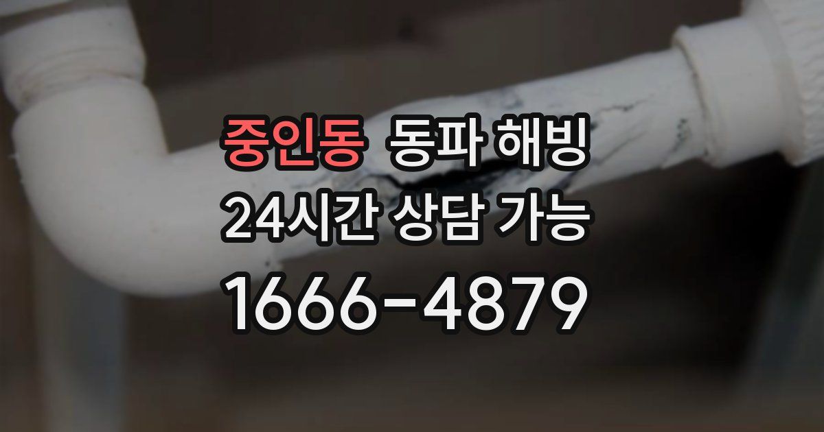 중인동 동파 해빙