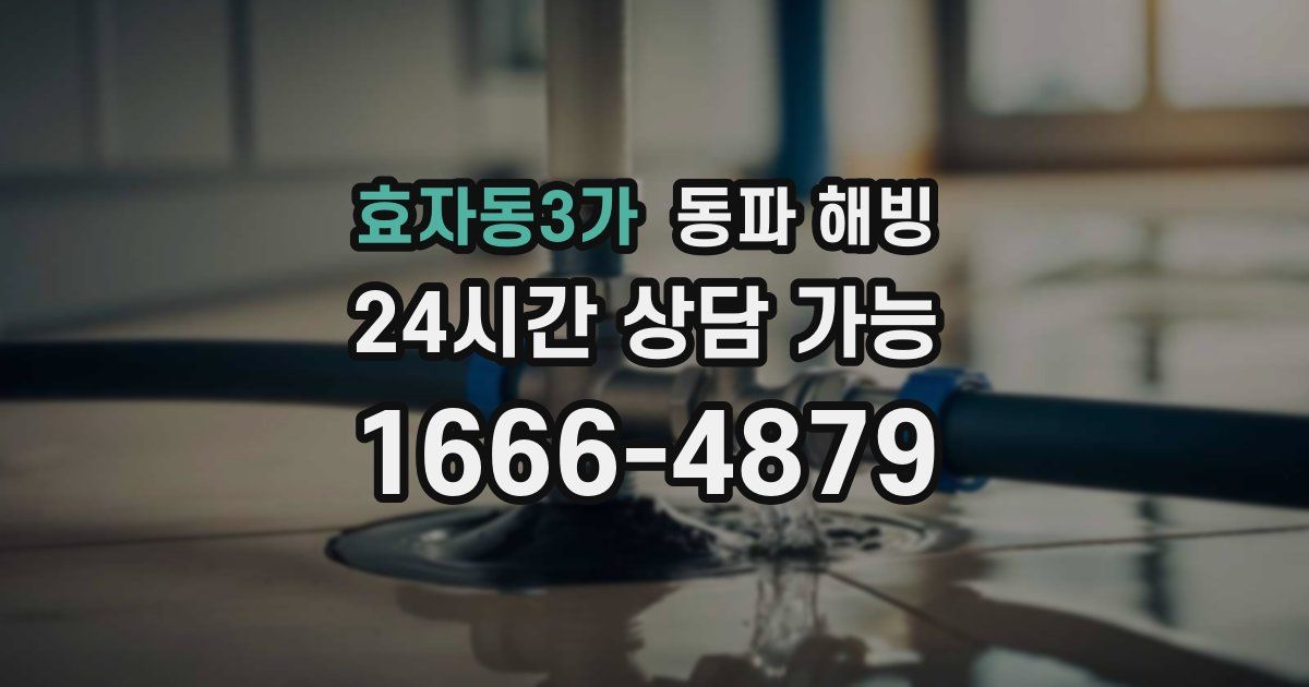 효자동3가 동파 해빙