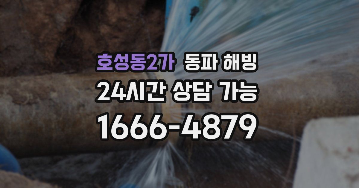 호성동2가 동파 해빙