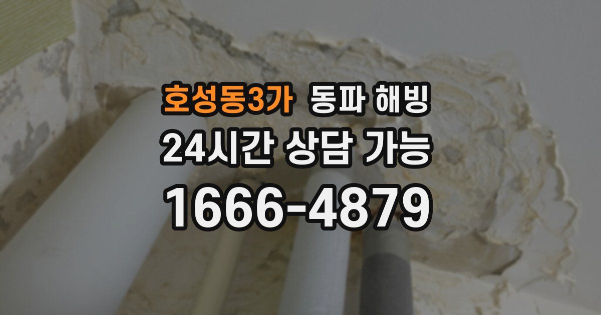 호성동3가 동파 해빙