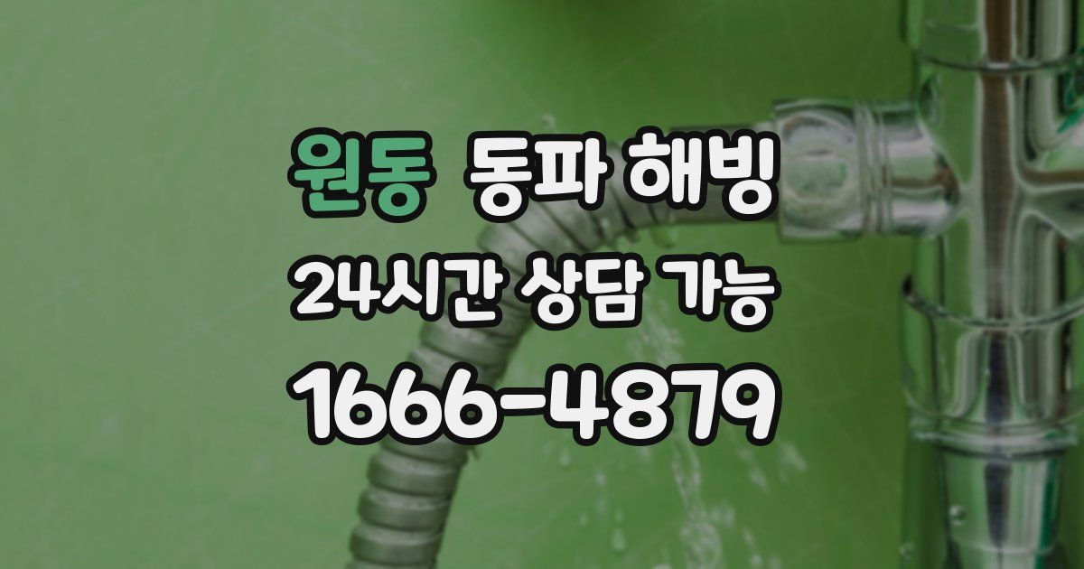 원동 동파 해빙