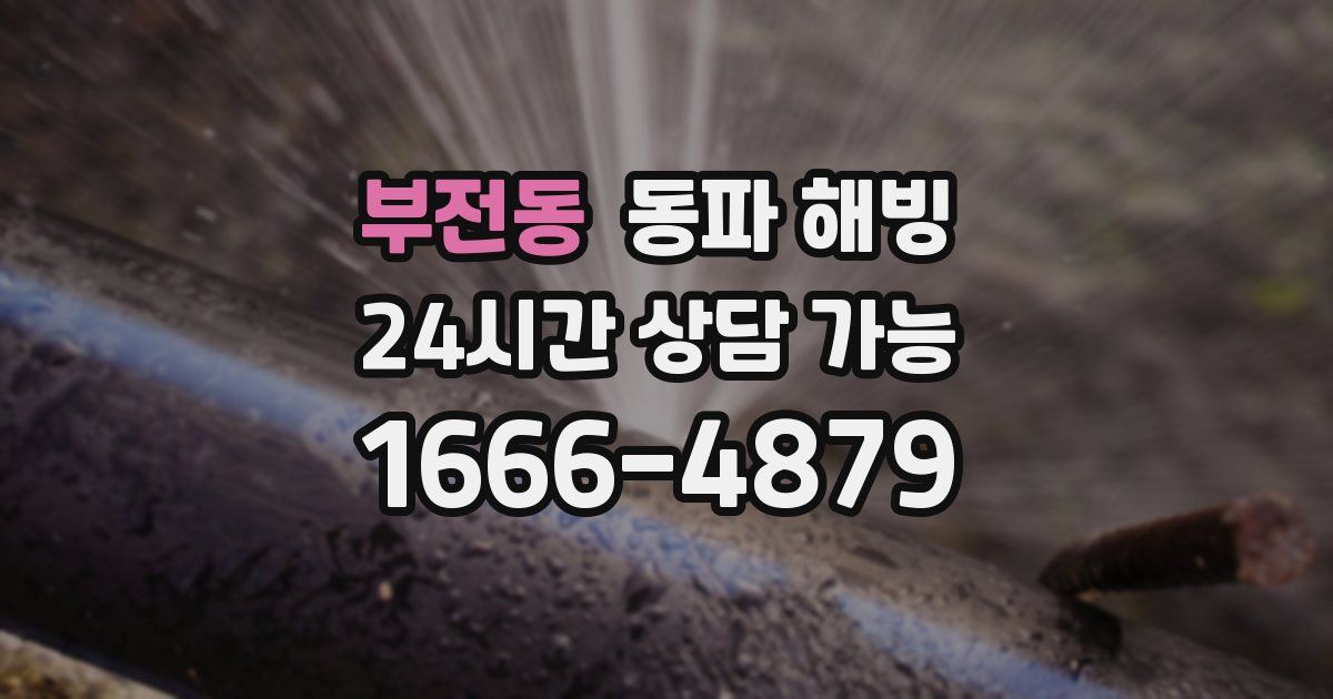 부전동 동파 해빙