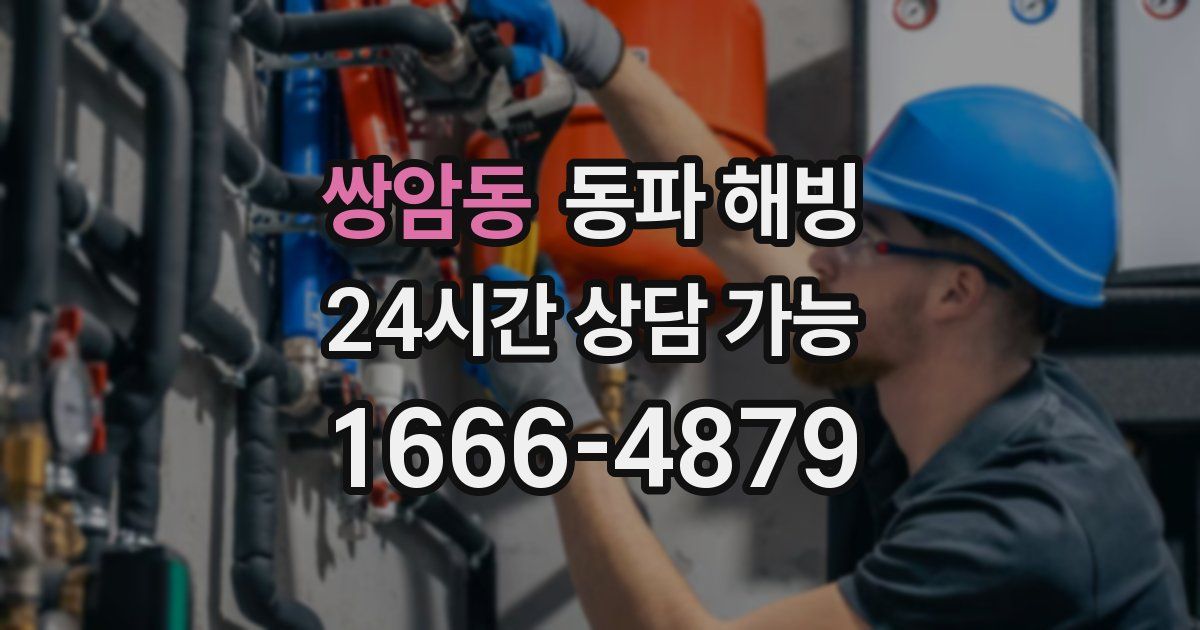 쌍암동 동파 해빙