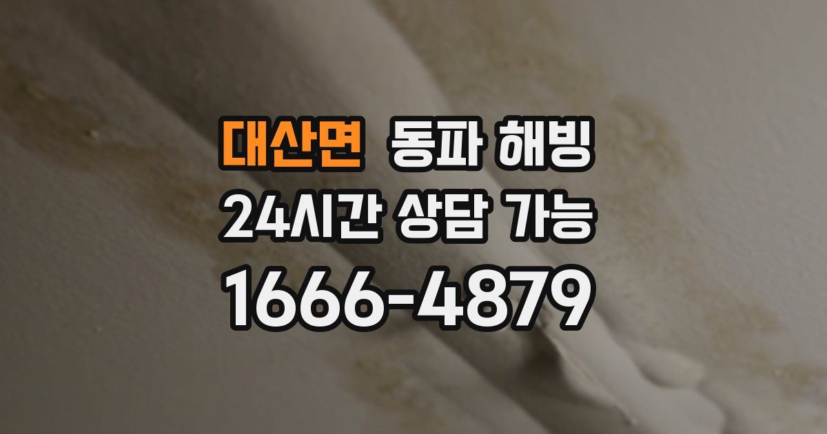 대산면 동파 해빙