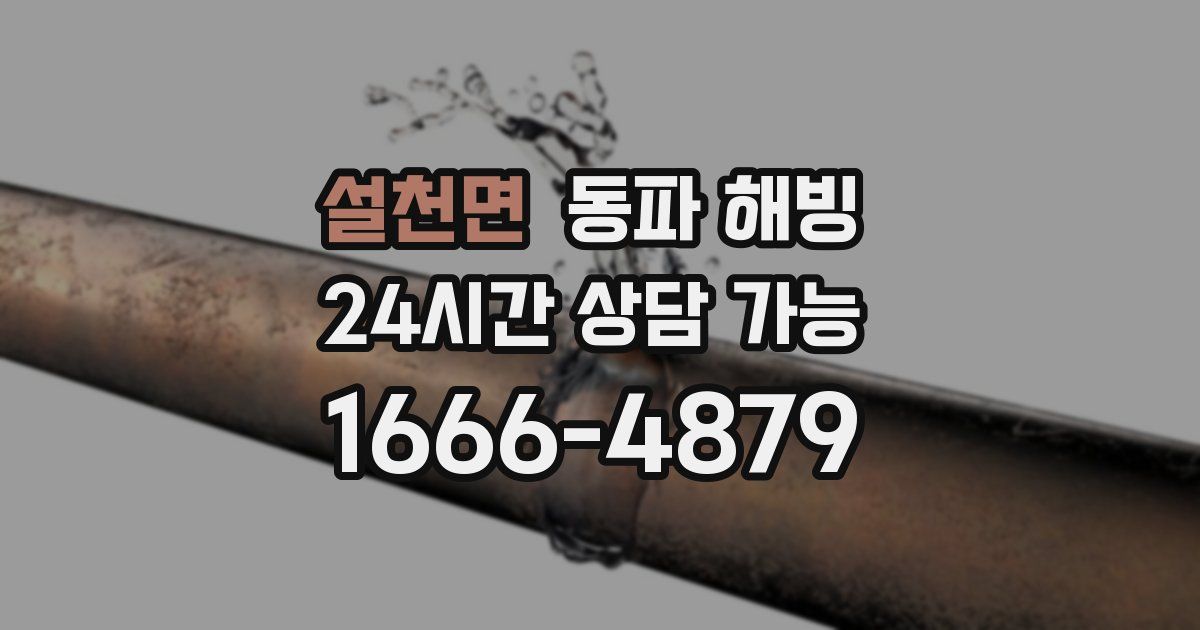 설천면 동파 해빙